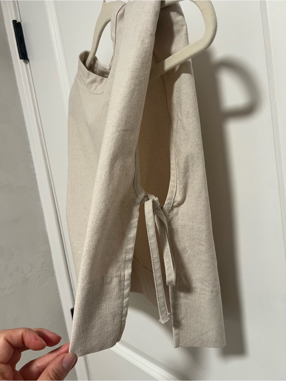 NWOT Commense Sleeveless Side-Tie Wide-Leg Jumpsuit in Cream - Picture 4 of 8